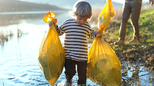 child with waste